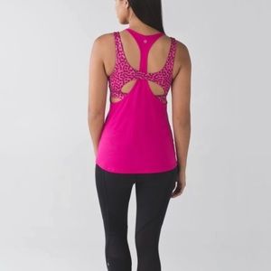 Lululemon Hot Pink Cheetah Tank Bra